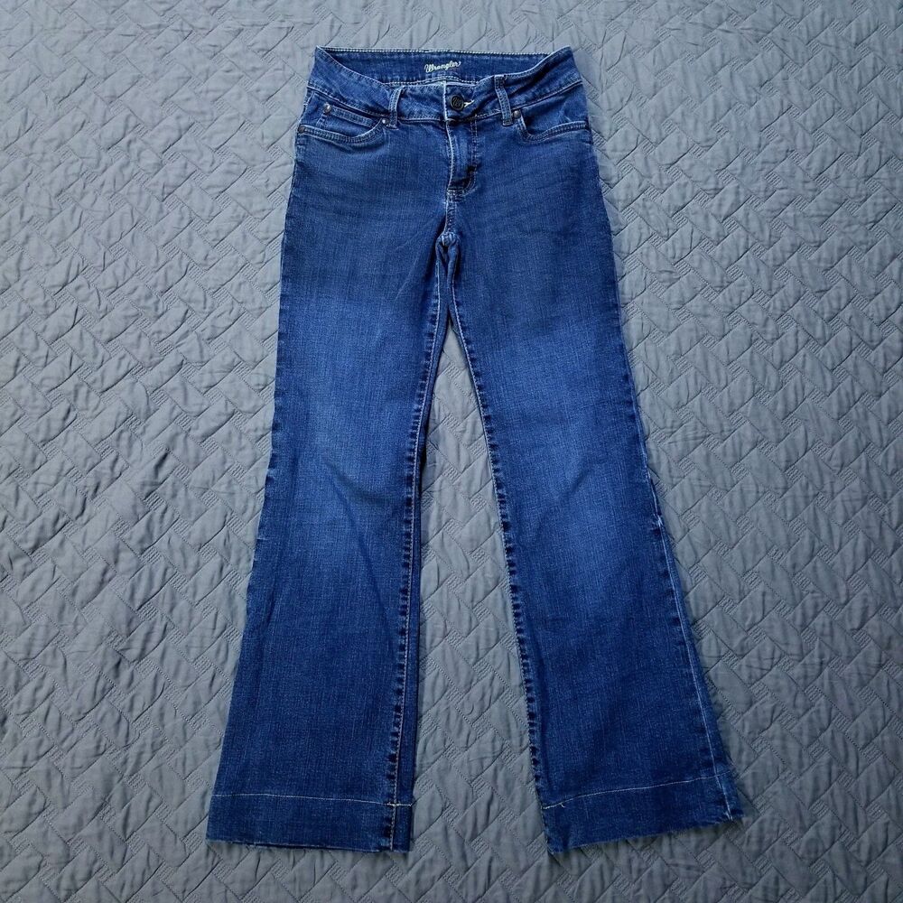 Wrangler Retro Jeans Womens 3X30 Blue Straight Leg Dark Wash American Denim
